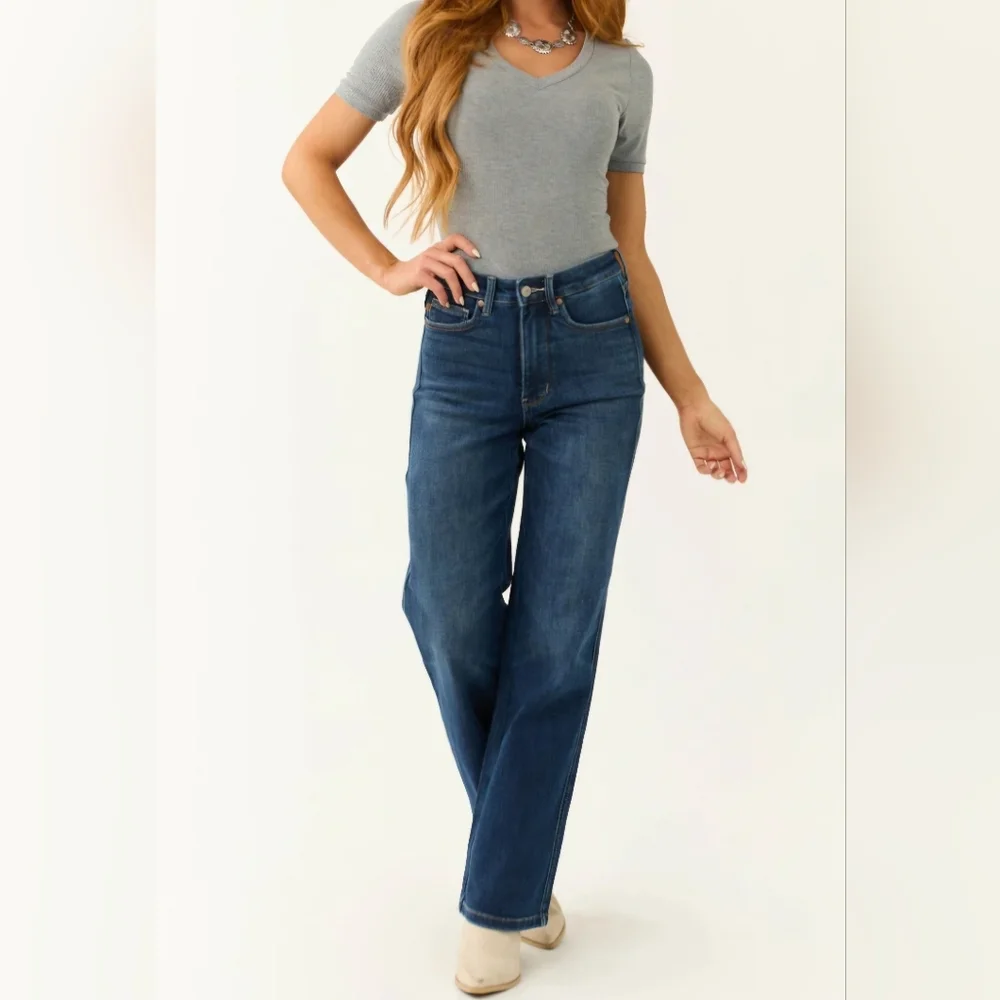 Judy Blue High Rise Tummy Control Straight Leg Stretch Jeans Regular Plus NEW✨️ - Picture 11 of 12